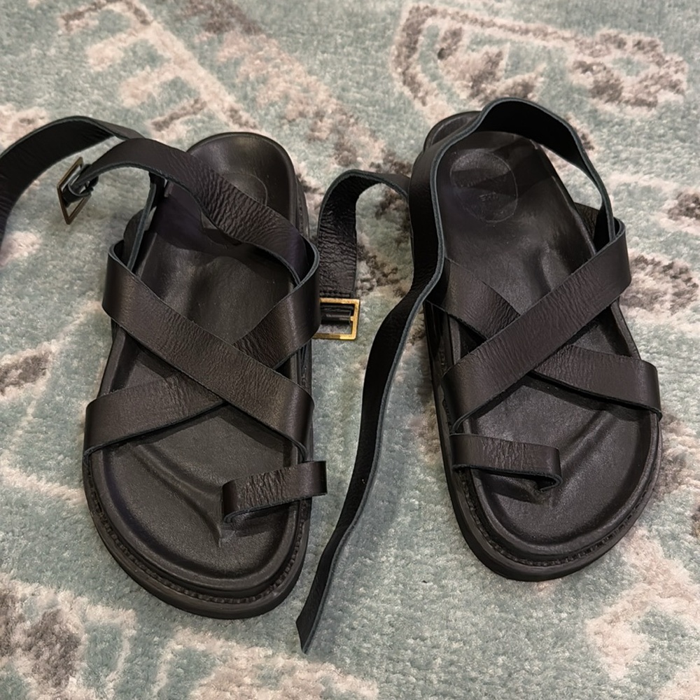 DISSH Black Strappy Sandals